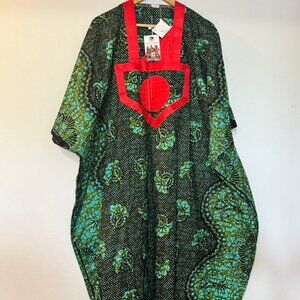 Robe Kaftan Coloré en Wax Africain